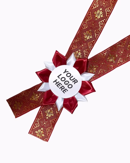 Geometric Floral Crimson - PLAINRL5CM10