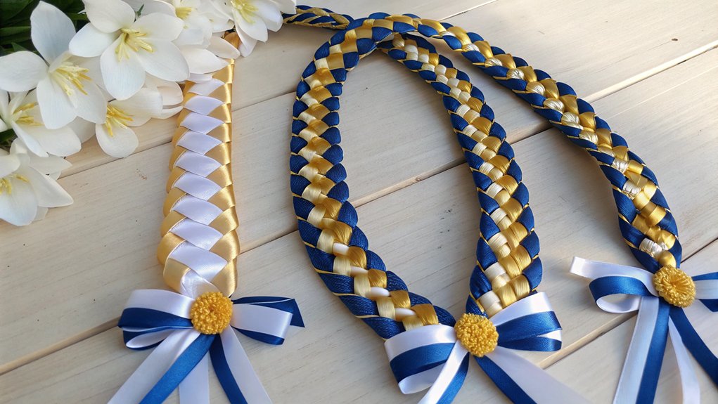 colorful decorative fabric leis