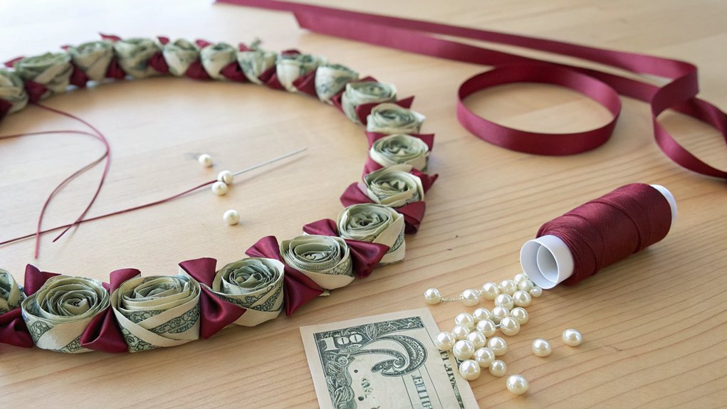 diy money lei necklace